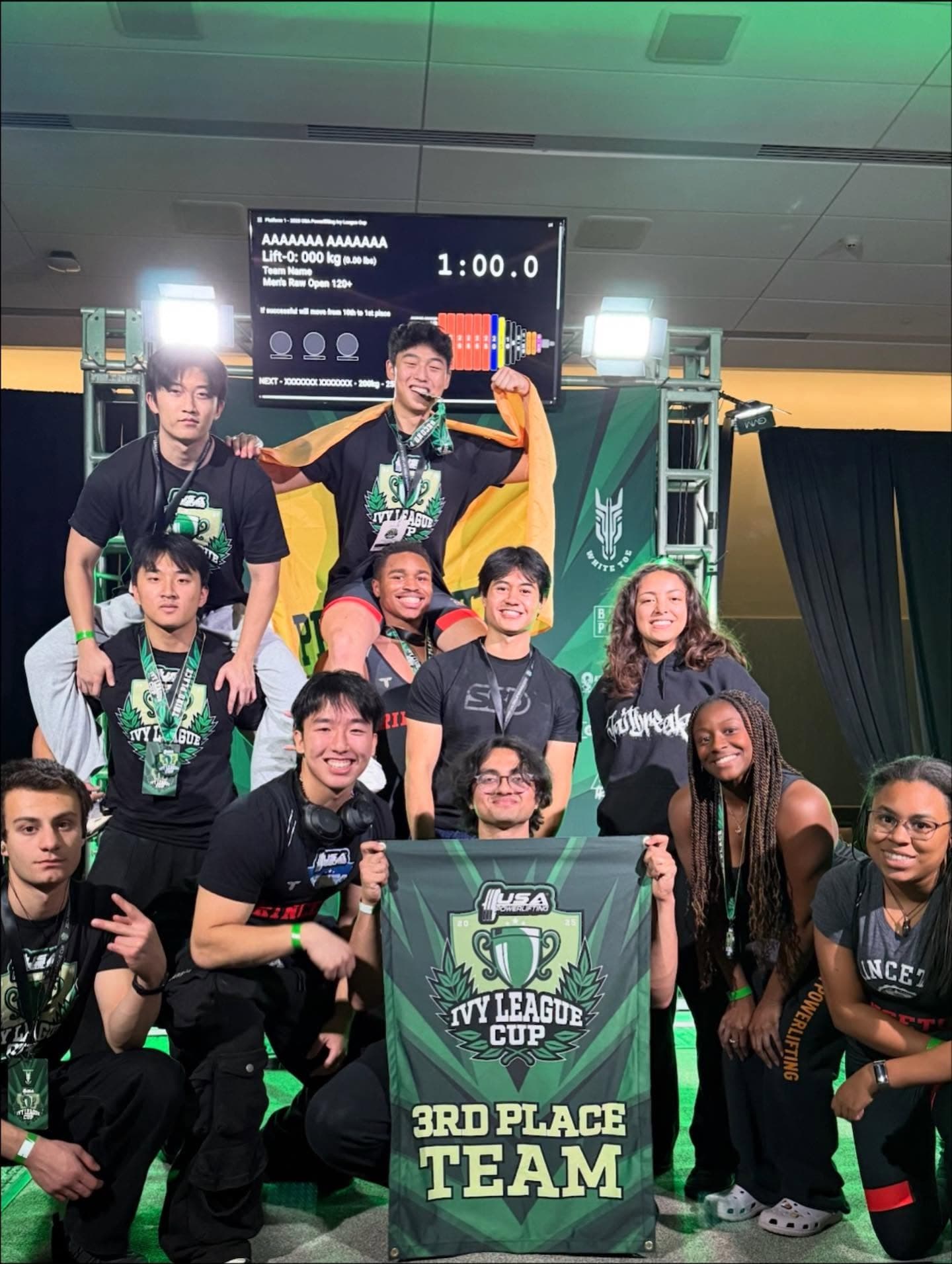 The team with the 3rd place banner at the 2025 Ivy League Cup